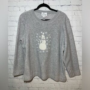 The Quacker Factory size large gray fleece pullover